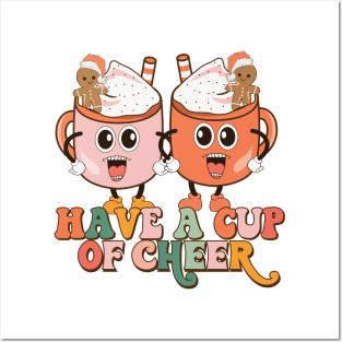 Have a cup of Cheer Funny Hot Cocoa Christmas gift Posters and Art